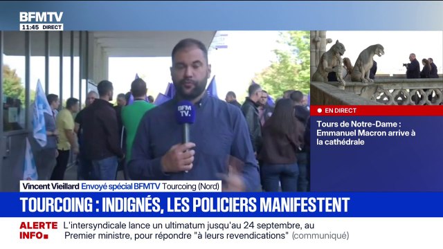 Policier agressé à Tourcoing: les policiers manifestent après la remise en liberté des suspects