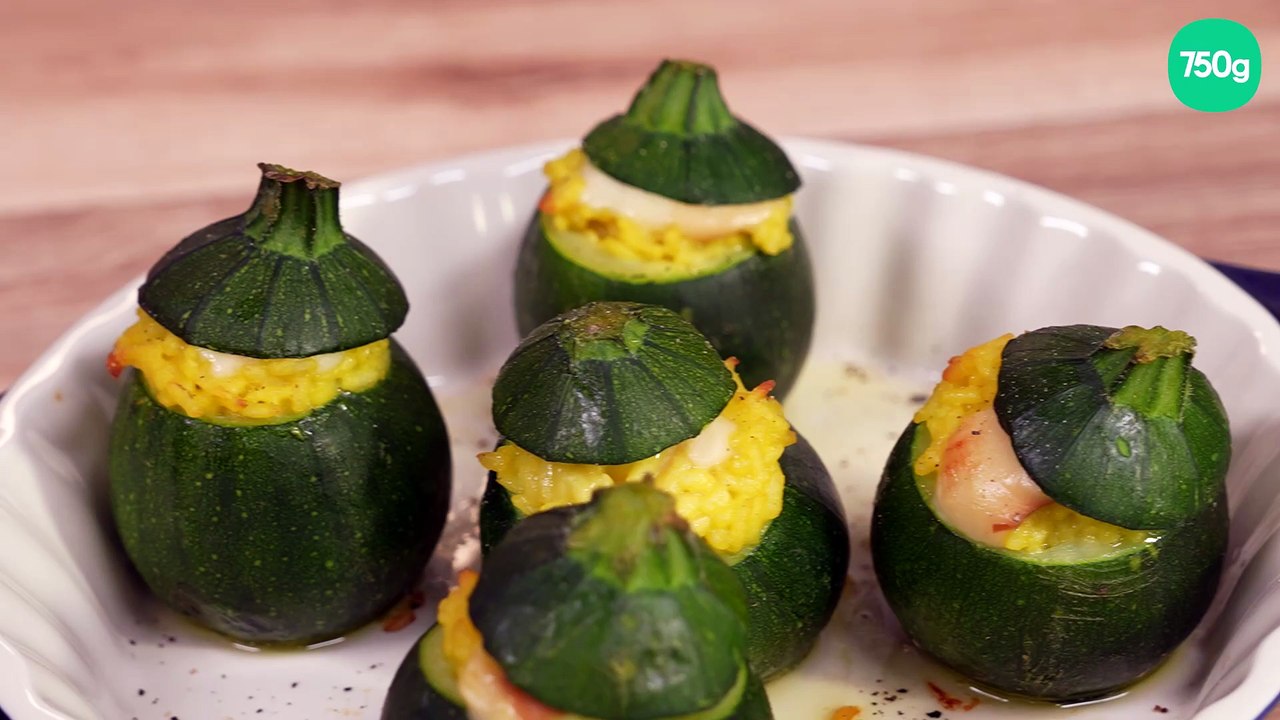 Courgettes farcies au risotto