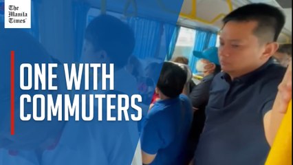 Transport officials take jeepney, bus, train rides