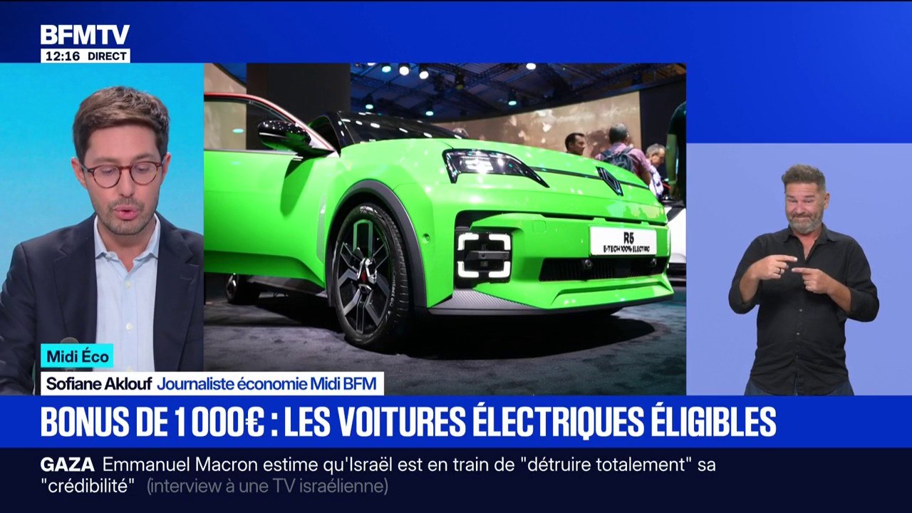 Voitures électriques: le gouvernement annonce une prime de 1.000 euros pour acheter une voiture électrique avec une batterie européenne