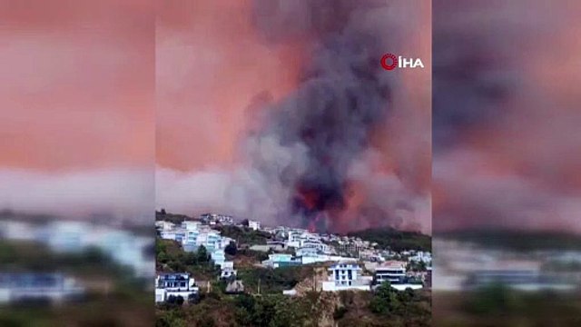 Alanya’da gece başlayan orman yangını makilik ve ormanlık alana sıçradı