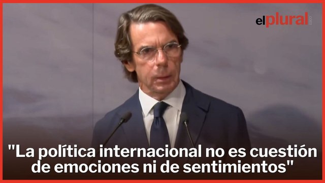 Aznar, frívolo con Gaza: La política internacional no es cuestión de emociones ni de sentimientos