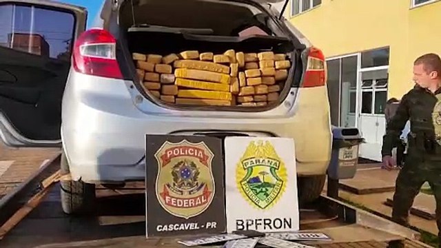 Homem é preso e adolescente de 14 anos apreendida com grande carga de maconha em Santa Tereza do Oeste