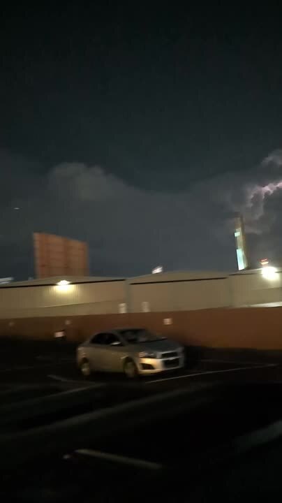Lightning Strikes Over Nevada Sky