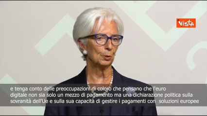 Lagarde: Su euro digitale passi avanti, non solo mezzo di pagamento ma dichiarazione politica
