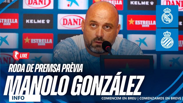 RUEDA DE PRENSA de MANOLO GONZÁLEZ antes del REAL MADRID vs ESPANYOL