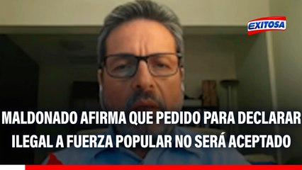 Maldonado afirma que pedido para declarar ilegal a Fuerza Popular no será aceptado: "Hay control de instituciones por el fujimorismo"