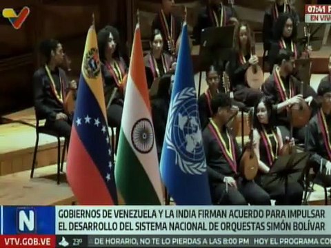 Venezuela e India firman acuerdo para impulsar el desarrollo del Sistema Nacional de Orquestas