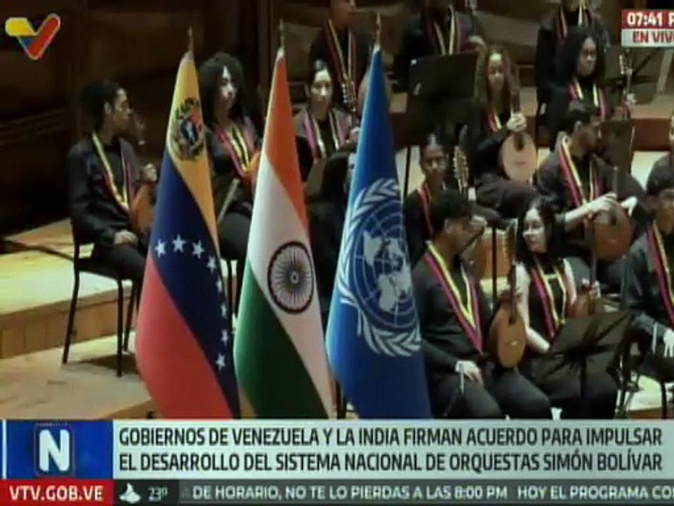 Venezuela e India firman acuerdo para impulsar el desarrollo del Sistema Nacional de Orquestas