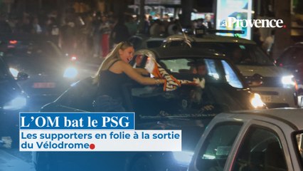 OM-PSG : les supporters en folie à la sortie du Vélodrome après la victoire