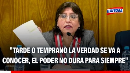 Delia Espinoza: "Tarde o temprano la verdad se va a conocer, el poder no dura para siempre"