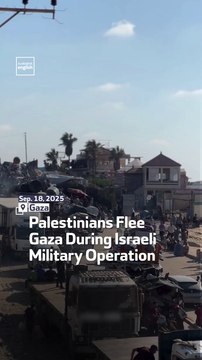 Palestinians Flee Gaza During Israeli Military Operation