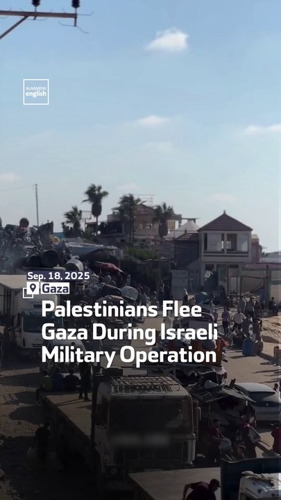 Palestinians Flee Gaza During Israeli Military Operation