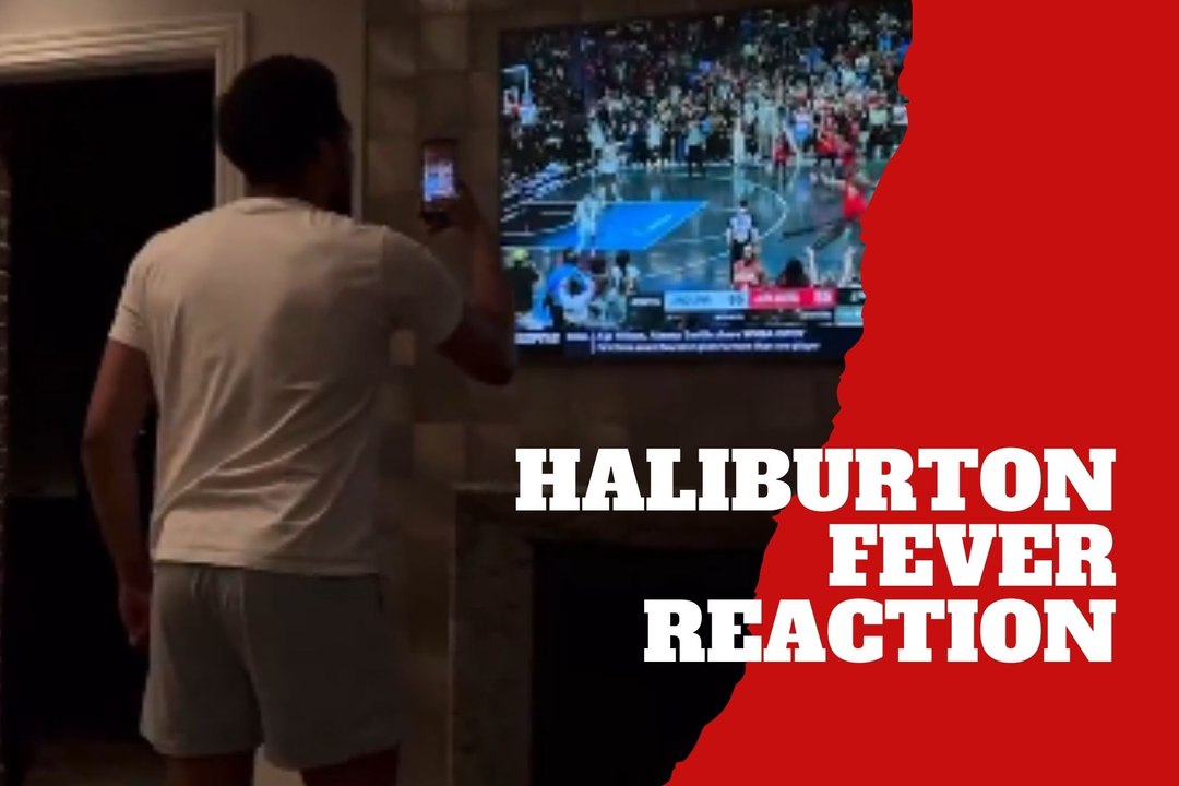 Tyrese Haliburton caught celebrating Indiana Fever’s playoff win as they clinch WNBA semifinal spot