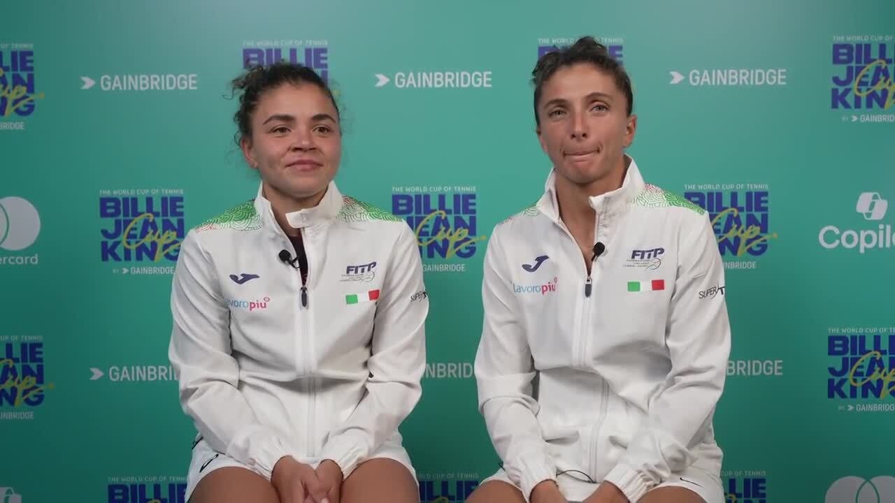 Sara Errani & Jasmine Paolini reflect on BJK Cup semi-final tie