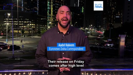 British couple released by the Taliban after months in jail touch down in Doha