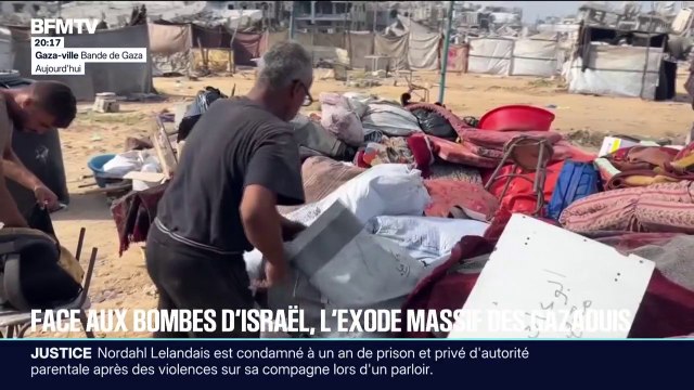 Conflit au Proche-Orient: face aux bombes d'Israël, l'exode massif des Gazaouis