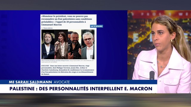 Me Sarah Saldmann : «Reconnaître l'Etat de Palestine ce lundi est une provocation.»
