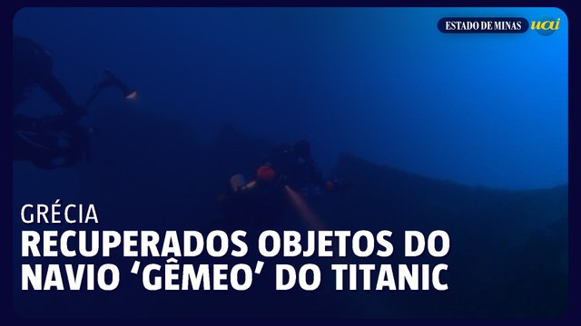 Mergulhadores recuperam objetos do navio ‘gêmeo’ do Titanic na Grécia
