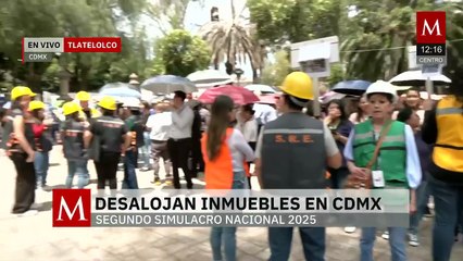 Simulacro en Tlatelolco: SRE y guardería participan con evacuación de inmueble