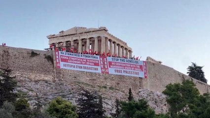 İsrail istenmeyen ülke: Tarihi Akrapolis’ten soykırımcılara ‘Özgür Filistin’ tepkisi