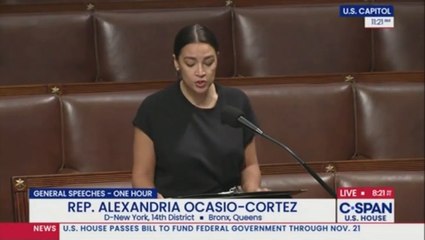 AOC condemns cancelling Kimmel and the ‘weaponization’ of Charlie Kirk’s murder to ‘attack free speech’