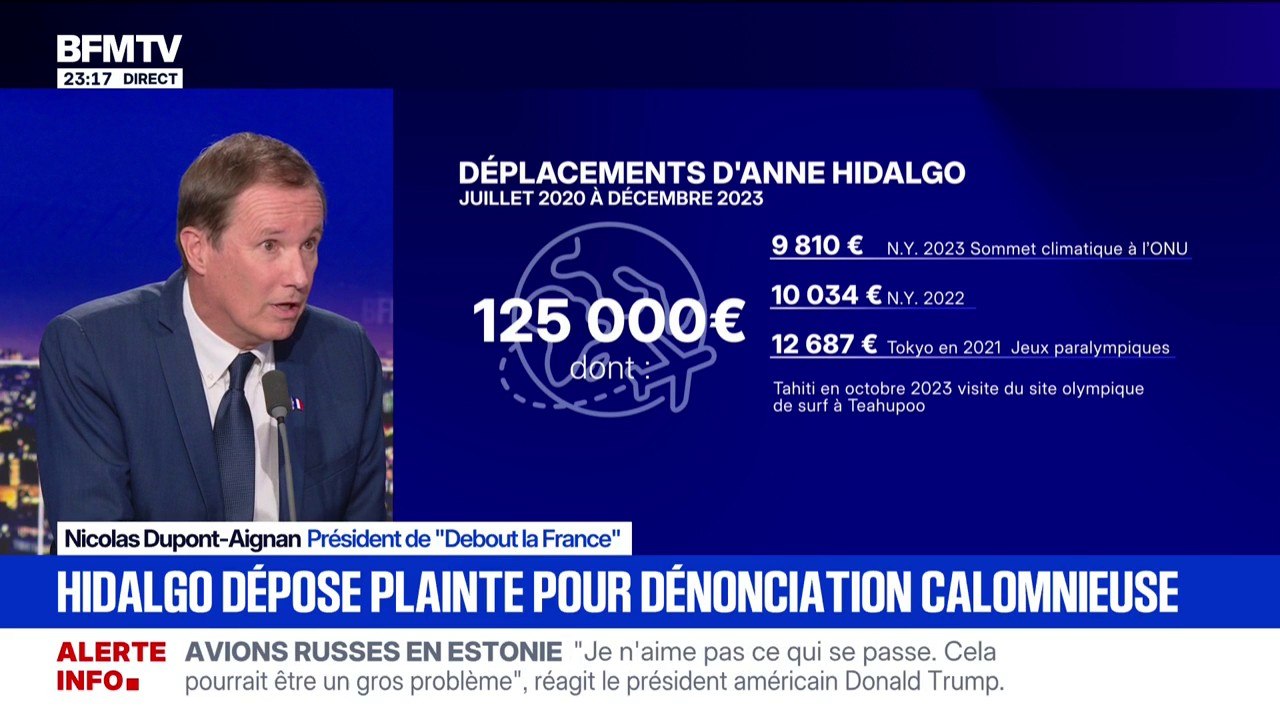 Anne Hidalgo épinglée par une association pour ses notes de frais: "Le vrai problème, c'est l'exemplarité", déplore Nicolas Dupont-Aignan, président de Debout la France