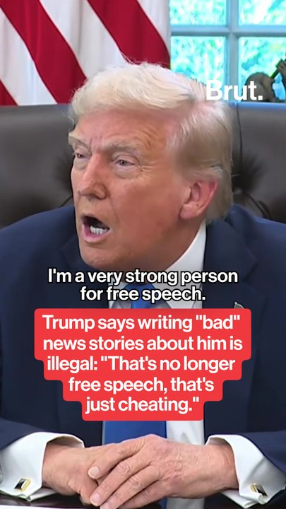 Trump says writing many "bad" news stories about him is not free speech