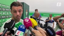Lo Celso, en la zona mixta tras el Betis-Real Sociedad