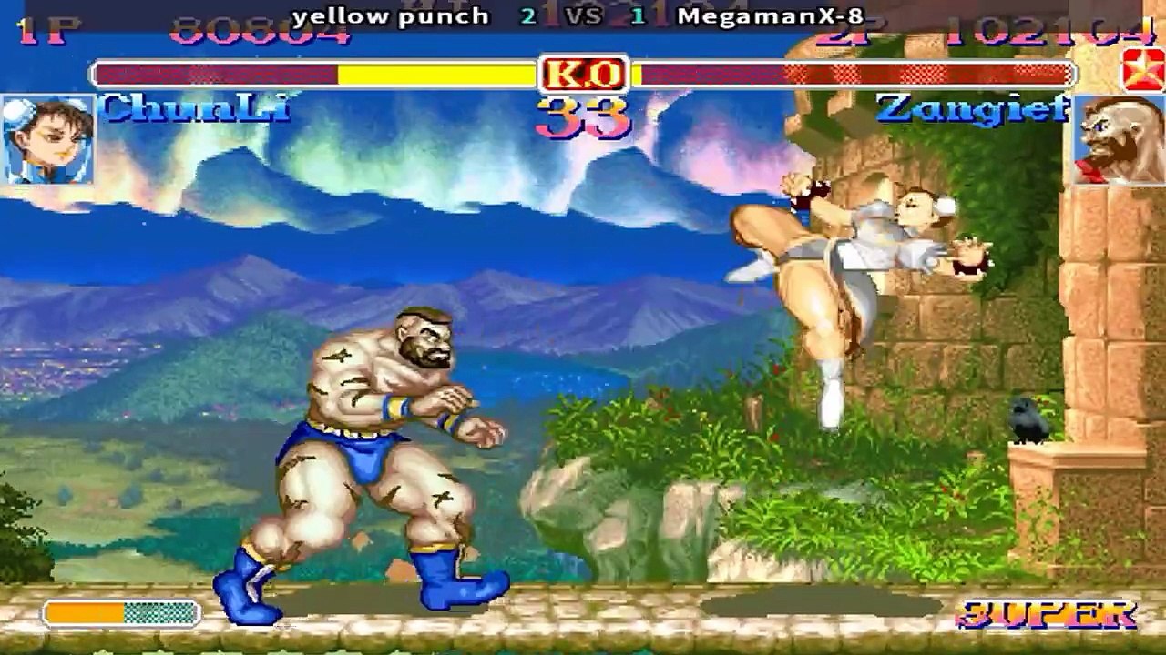 yellow punch VS MegamanX-8