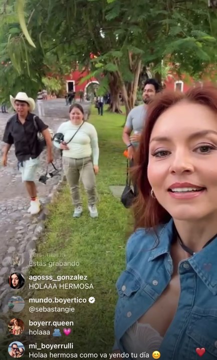 Angelique Boyer mostrando la hacienda donde estan grabando #viral #angeliqueboyer #love#telenovelas