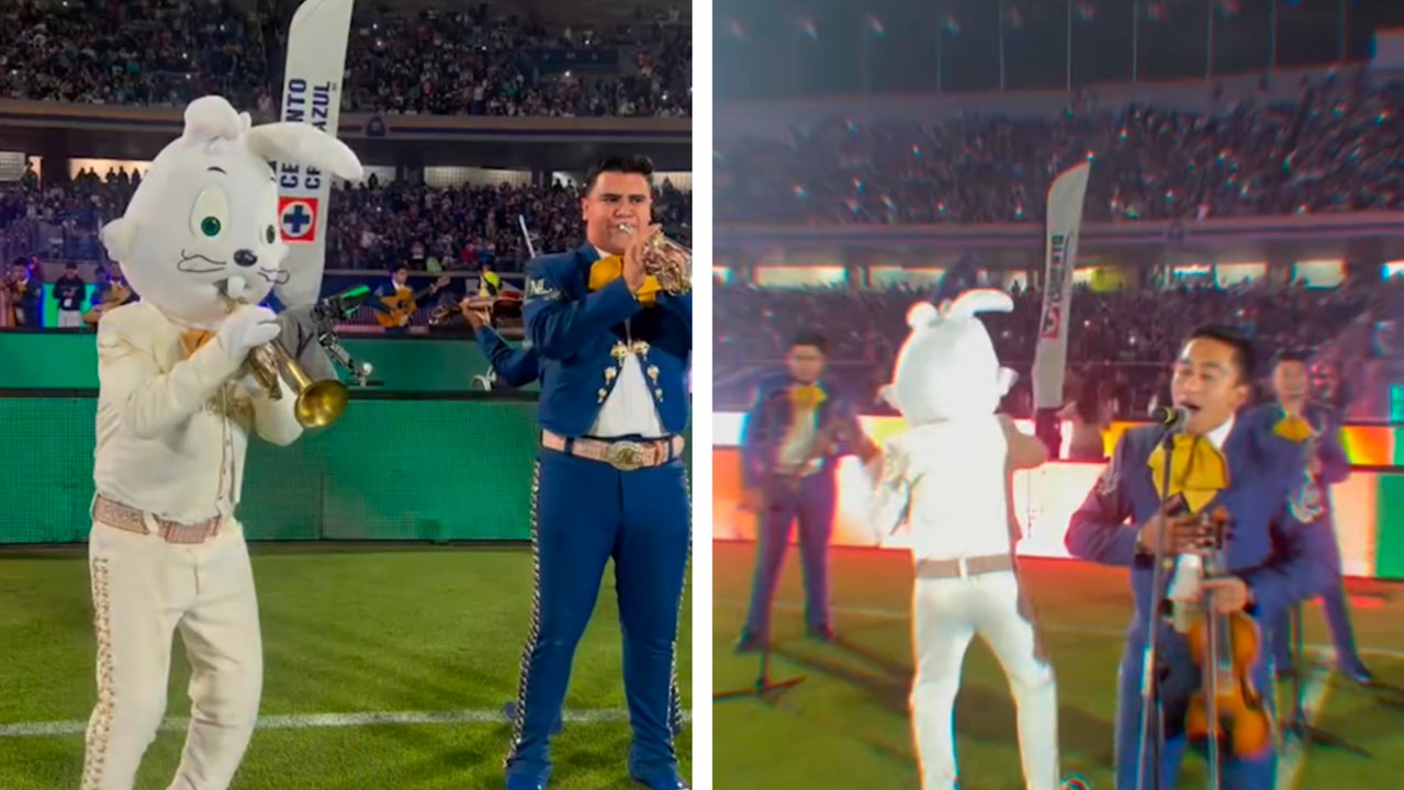 Cruz Azul celebra el mes patrio con sus aficionados durante el medio tiempo