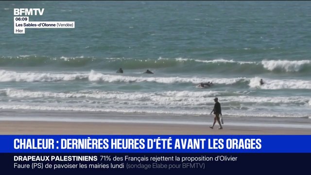 Aux Sables-d'Olonne ou à Juan les Pins, les vacanciers proposent des dernières heures d'été