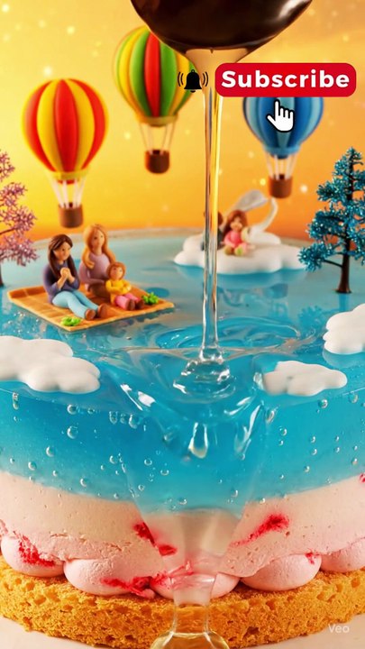 Mini Hot Air Balloon Festival in Jelly Cake 🎈✨