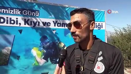 Antalya’da 40 metrelik falezlerde temizlik operasyonu