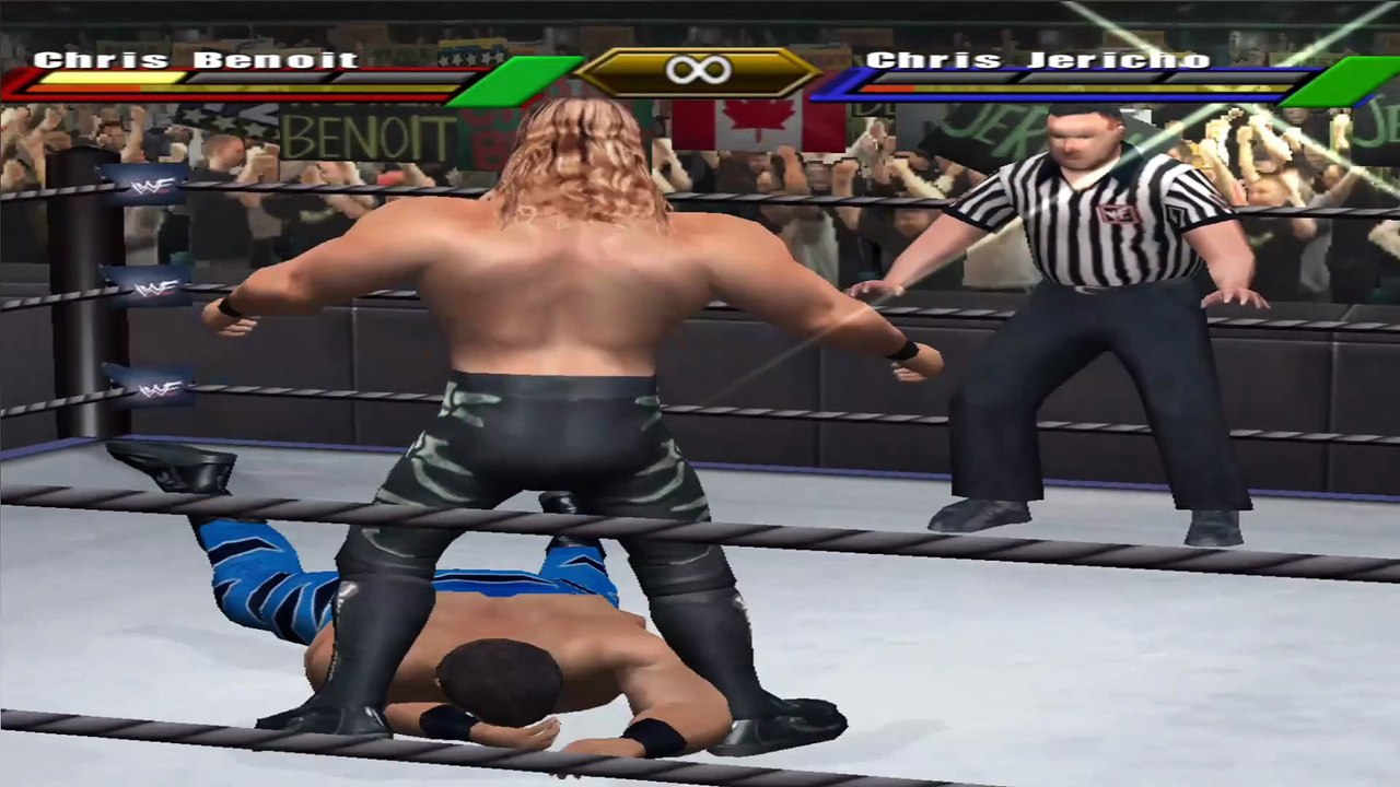 WWE Chris Benoit vs Chris Jericho WrestleMania X8 | Dolphin emulator GameCube