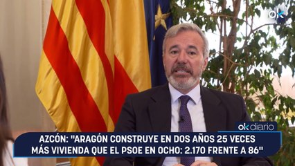 Azcón: “Aragón construye en dos años 25 veces más vivienda que el PSOE en ocho: 2.170 frente a 86”