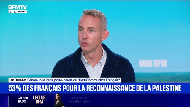 Drapeaux palestiniens sur les mairies: Le ministre de l'Intérieur est un supporter de Benjamin Netanyahu , accuse Ian Brossat, porte-parole du Parti Communiste français, après le veto de Bruno Retailleau