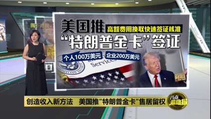 美国推出“特朗普金卡”计划：高额付费快速获居留权 🇺🇸