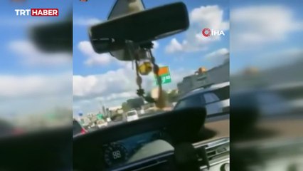 Makas atıp sürücülere hakaret etti: Trafik magandası polisten kaçamadı