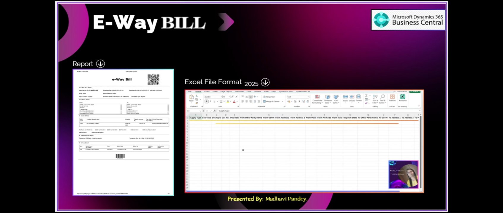 E-Way Bill Excel File Format in Business Central #d365bc #ewaybill #excel #fileformat #gstliability