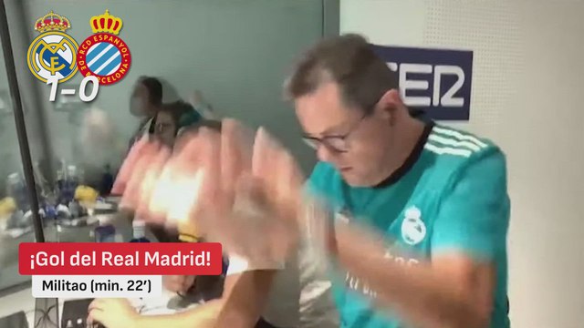 La REACCIÓN de RONCERO al GOLAZO de MILITAO para el REAL MADRID 1 - ESPANYOL 0 de LALIGA