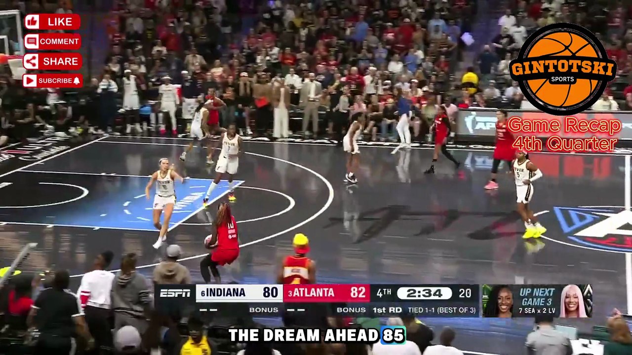 Indiana Fever vs Atlanta Dream Game 3 | Stunning Comeback to Win First Playoff Series Since 2015!