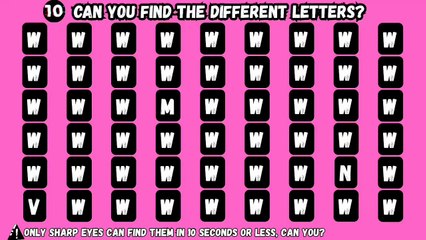 Can you find the different Letters? (P.1) 🔤