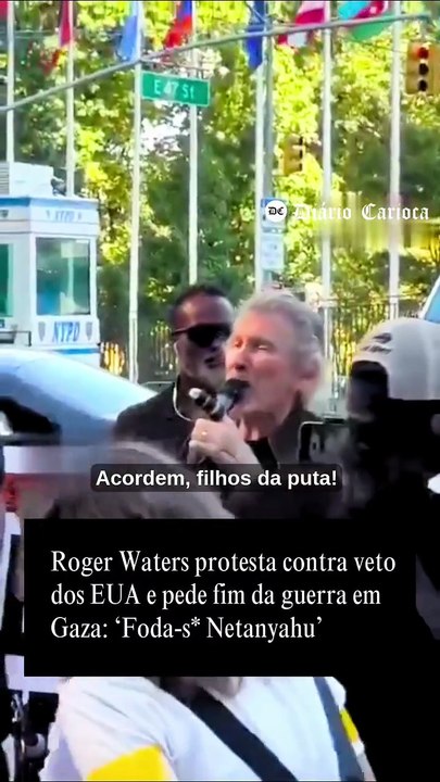 Roger Waters protesta contra veto dos EUA e pede fim da guerra em Gaza: 'Foda-s* Netanyahu' | Diário Carioca