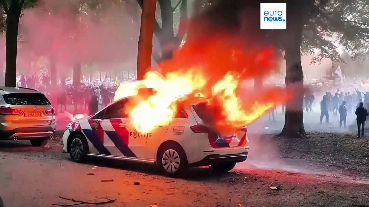 Anti-immigration demonstration in The Hague turns violent, weeks before general election