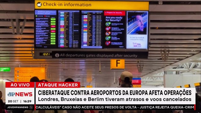 Ataque cibernético gera caos e cancela voos em aeroportos da Europa; especialista comenta