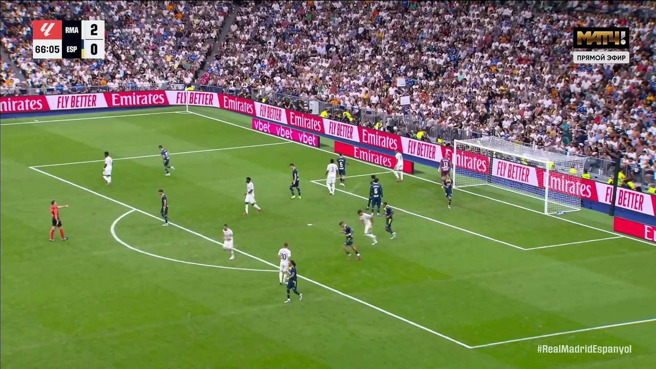 الدوري الإسباني الدرجة الأولى  ريال مدريد – إسبانيول    الأسبوع 4 الشوط الثاني 2025-09-20