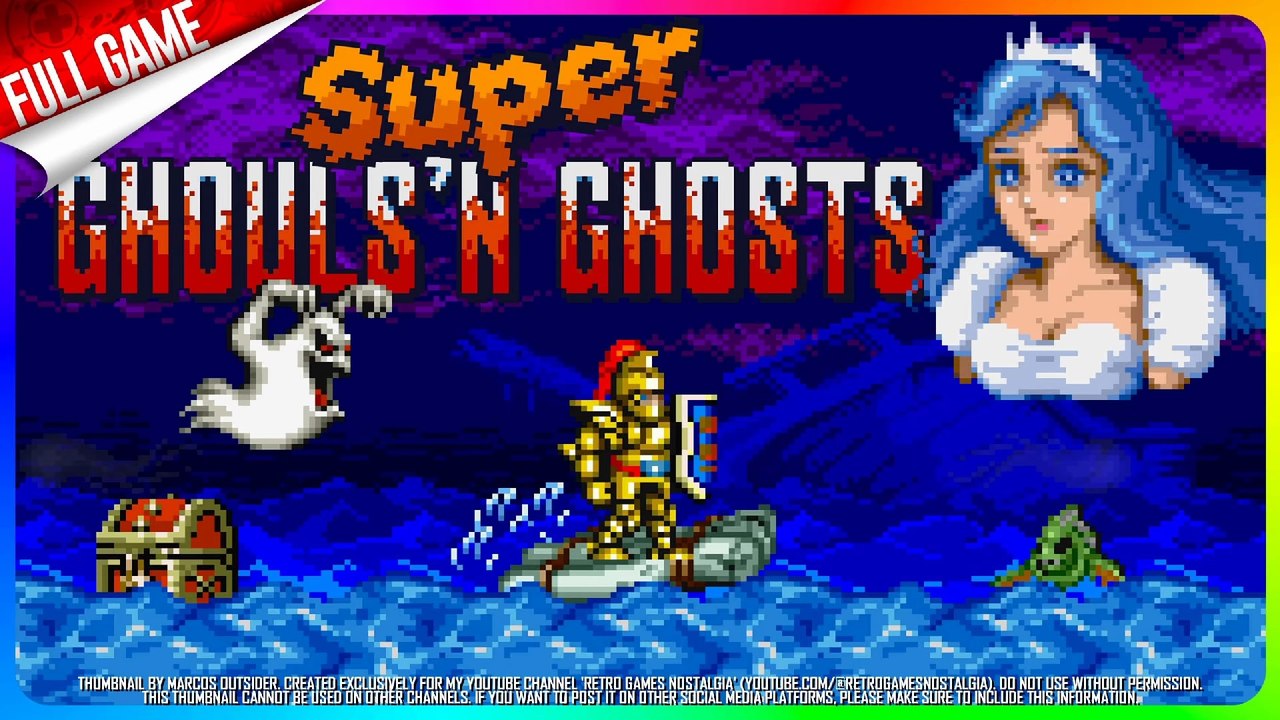 Super Ghouls 'n Ghosts [Slowdown Patch] (SNES - US) Longplay (TRUE ENDING)
