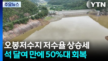 강릉 오봉저수지 저수율, 석 달여 만에 50%대 회복 / YTN